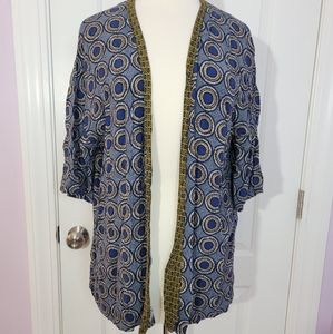 Vibrant Fun Print Open Cardigan